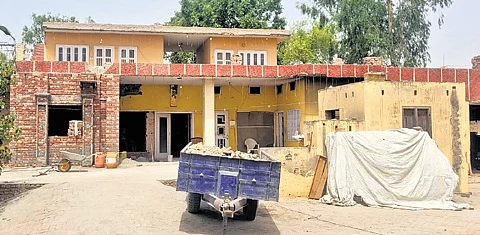 The patch of concrete where Shubman Gill used to practice as a child. The kitchen is on the right I Gomesh S