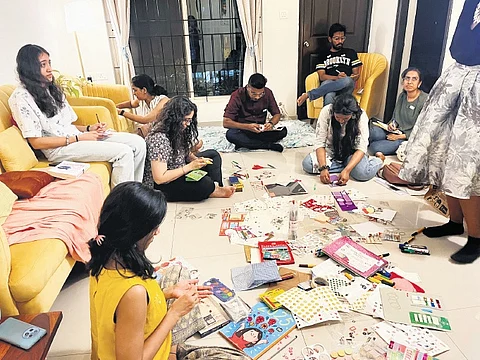 A journaling workshop in session.