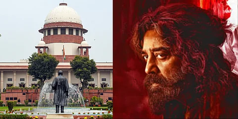 The Mani Ratnam directorial was banned in Karnataka after protests by pro-Kannada groups against a statement made by actor Kamal Hassan on the language.