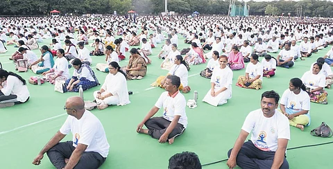 Yoga essential for health, says Guntur Collector