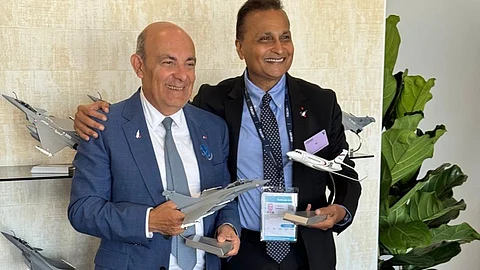 Eric Trappier and Anil Ambani (Photo | Special arrangement)