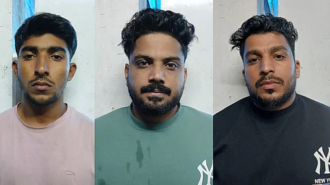 From left to right: Rafnas C. K., Mubashir V. P., and Faisal K. A.