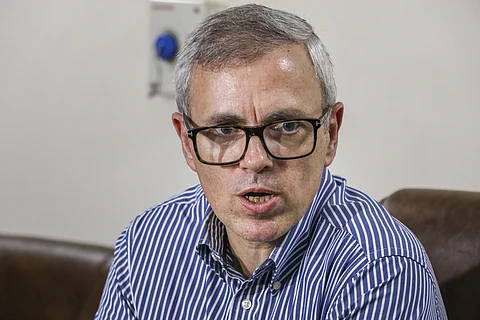 Jammu and Kashmir Chief Minister Omar Abdullah addresses a press conference, in Jammu, Friday, June 20, 2025.