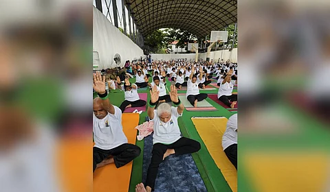 The legislator inaugurated the district-level Yoga Day programme at Central Stadium here.