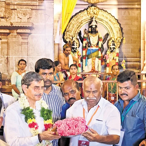 Governor R N Ravi at the venue on Saturday