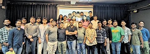 Participants at the quiz event in Bhubaneswar