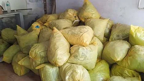 Bio medical wastes stored in facility in Thiruparankundram Government Hospital in Madurai district
