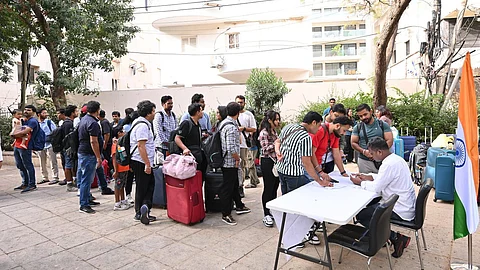 Indians from Israel who were evacuated to India via Jordan and Egypt.