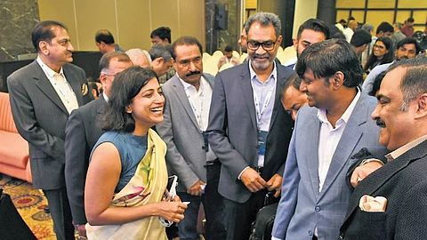 APTDC MD Amrapali interacting with delegates at the conclave