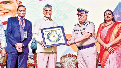 Chief Minister Nara Chandrababu Naidu inaugurated the three-day AI 4 Andhra Police Hackathon at RVR & JC College in Guntur on Friday