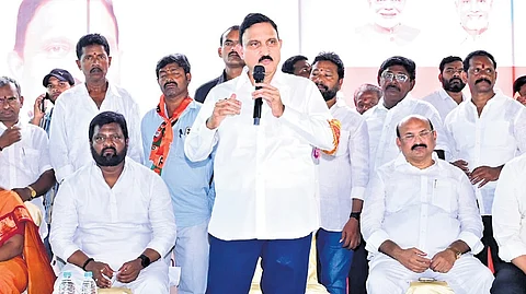 Sujana alleged that the lack of cooperation from YSRCP corporators has impeded development in the constituency.