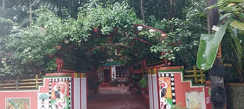 Sunil Kumar's and his wife Sajna Kaimal's home 'Prakrithikshetra', which is a haven for art nestled within nature’s vastness.