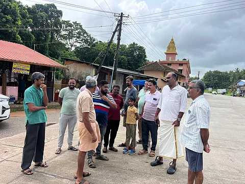 Udupi MLA Yashpal Suvarna visited the spot in Kunjal Junction near Aroor village, Brahmavara