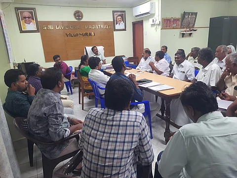 At the peace meeting held at the Villupuram RDO office, chaired by RDO U Murugesan, officials from the National Highways, Revenue and Railway Departments, along with political representatives and villagers, agreed to build a subway.