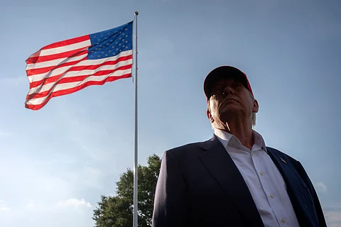 President Donald Trump speaks to the media before walking across the South Lawn of the White House to board Marine One en route to Joint Base Andrews, Md., and on to Florida, Tuesday, July 1, 2025, in Washington.