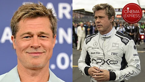 Brad Pitt (L); A scene from the film
