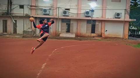 Boyi Satya, a determined and passionate handball player from Vijayawada, is making her mark on the national stage while pursuing her first year of B.Com (Taxation and Procedures) at Kakaraparti Bhavnarayana (KBN) College.