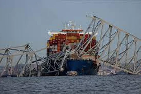 Baltimore bridge collapses due to ship collision