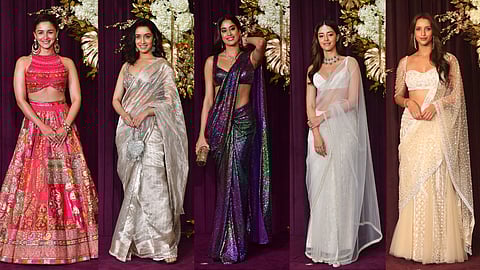 Saree Chic: Bollywood Shines at Manish Malhotra's Diwali Bash