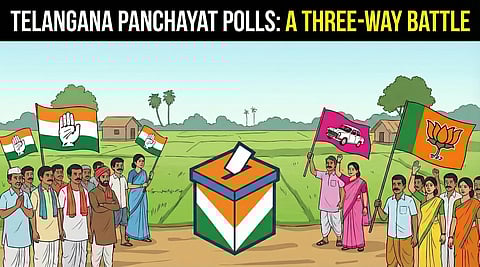 Telangana Panchayat Polls: Intense Three-Way Village Battle