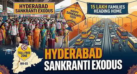 Mass Exodus from Hyderabad:15Lakh Families Head Home for Sankranti