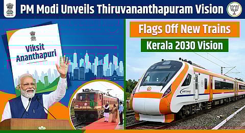 PM Modi to Unveil Thiruvananthapuram Vision, Flag Off New Trains