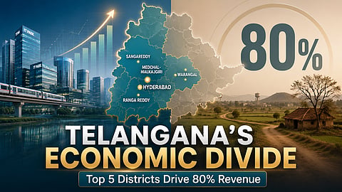 Telangana's Divide: Top Five Districts Drive 80% Revenue