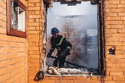 Fire broke out in the 25-story building with partial destruction of the first and second floors. (IANS)