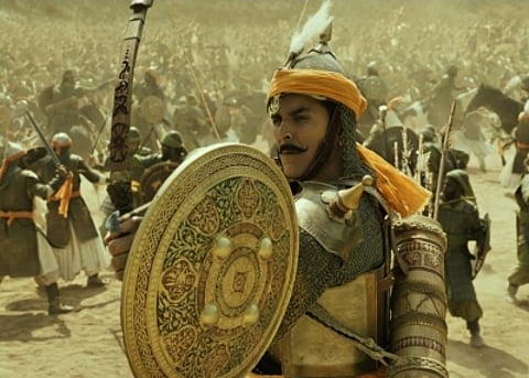 A scene from the movie Samrat Prithviraj.