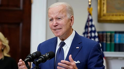 President Joe Biden speaks to the nation about the mass shooting at Robb Elementary School in Uvalde, Texas, from the White House, in Washington, May 24, 2022.