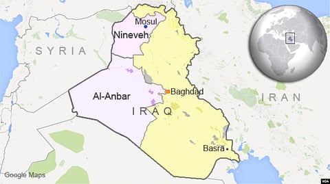 Security officials say grad missiles struck inside the Ain al-Asad base in Iraq's western Anbar province on Monday, causing minor damages but no casualties.