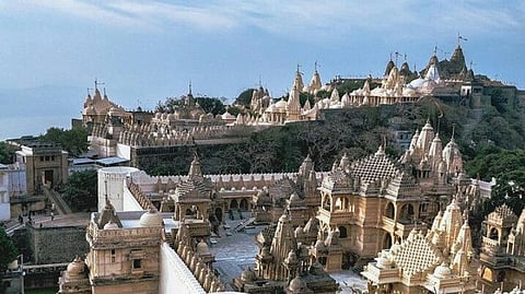 Hundreds of temples in the temple town of Palitana atop the Shatrunjaya Hills near the Gujarati city of Bhavnagar.