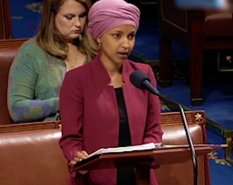 Ilhan Omar, the Democratic member of the House of Representatives known to be a sympathizer of Pakistan. (IANS)