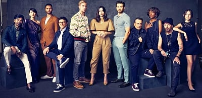 Dhanush share a picture of him with the cast of the Ryan Gosling-starrer The Gray Man. (IANS)