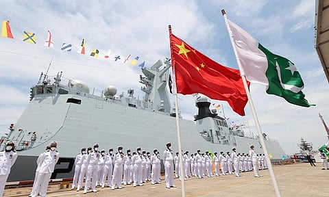 The PNS Taimur is the second of four Type 054A/P frigates China built for Pakistan.