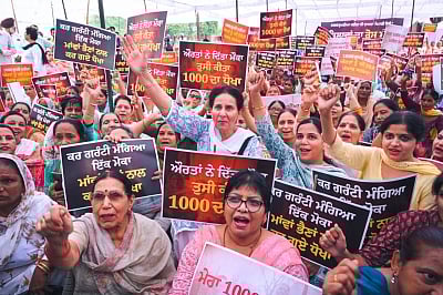 Held a protest along with women from various constituencies. (IANS)