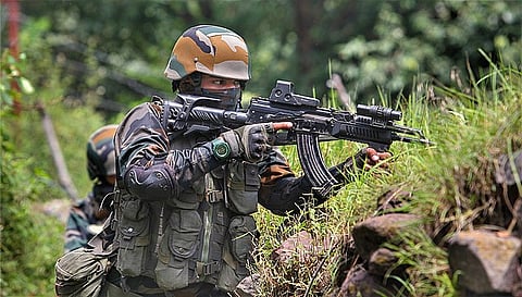 Indian Army personnel with a Mod. AK rifle (Representative Image)