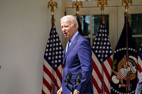 U.S. President Joe Biden in the Rose Garden at the White House in Washington, Sept. 15, 2022.