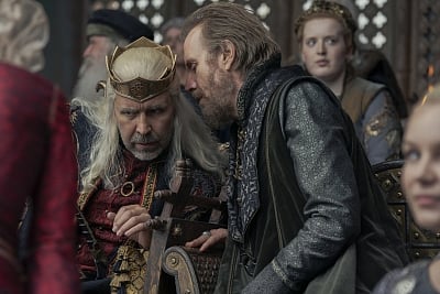 Paddy Considine (Left) and Rhys Ifans (Right) in a still from 'House of the Dragon'.