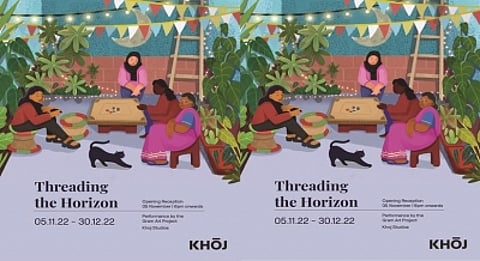'Threading the Horizon: Propositions on Worldmaking through Socially Engaged Art Practice,' a new exhibition from Khoj.