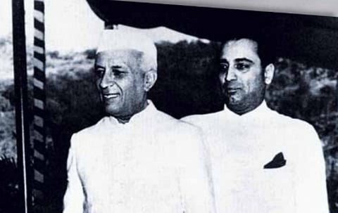 Nehru and Bhabha.
