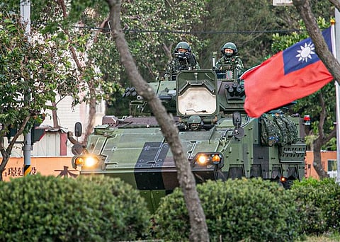 A Taiwanese armored unit performs combat readiness training, Oct. 25 2022.