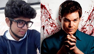 Accused Aftab Ameen (Left) took inspiration from the hit English series 'Dexter' (Right)