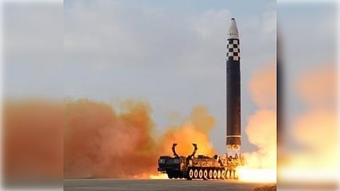 The latest saber-rattling came a month after North Korea fired an intercontinental ballistic missile (ICBM) thought to be capable of reaching the whole of the continental US. (File Photo- IANS)
