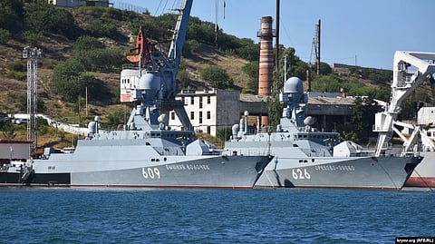 The strategic city of Sevastopol is home to Russia's Black Sea fleet in Moscow-annexed Crimea. (file photo- RFE/RL)