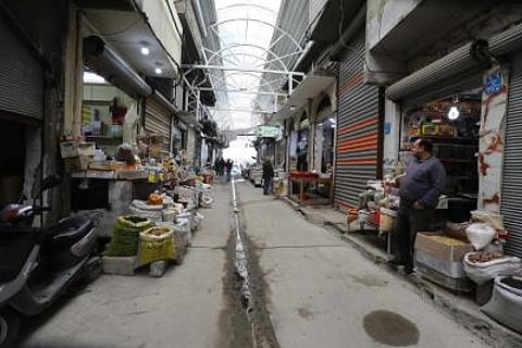 MOSUL (IRAQ), Dec. 27, 2019 (Xinhua) -- Photo taken on Dec. 23, 2019 shows the al-Attareen market in the old city of Mosul, Iraq. In the old city of Mosul, still in ruins and scarred by the intensive clashes between IS militants and Iraqi security forces, many shops in the ancient al-Attareen market started to open their doors. TO GO WITH "Feature: Reconstruction of Mosul. (IANS)