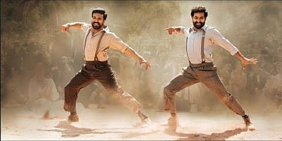 Ram Charan and Jr. NTR in a still from 'RRR'. (IANS)