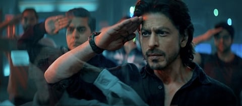 In terms of worldwide collections, 'Pathaan' has reportedly minted Rs 100 crore, an achievable feat given that SRK enjoys a rock-solid fan following among the Indian diaspora. (Still from 'Pathaan'/IANS)