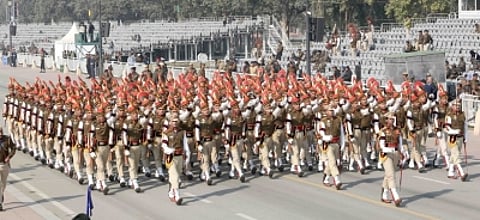Glimpses of rehearsal of Republic Day 2023 parade on KartavyaPath, New Delhi on Wednesday, 18 Jan 2023. (IANS)