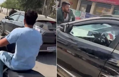 Bengaluru: Woman drives car with man on its bonnet for 1 km. (IANS)